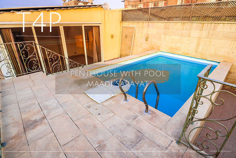 Penthouse With Private Pool For Rent In Maadi Sarayat.